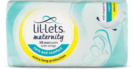 Lil-Lets maternity pads with wings