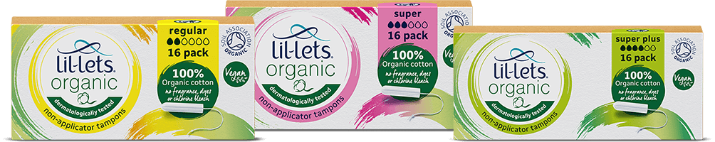 Organic tampons non-applicator
